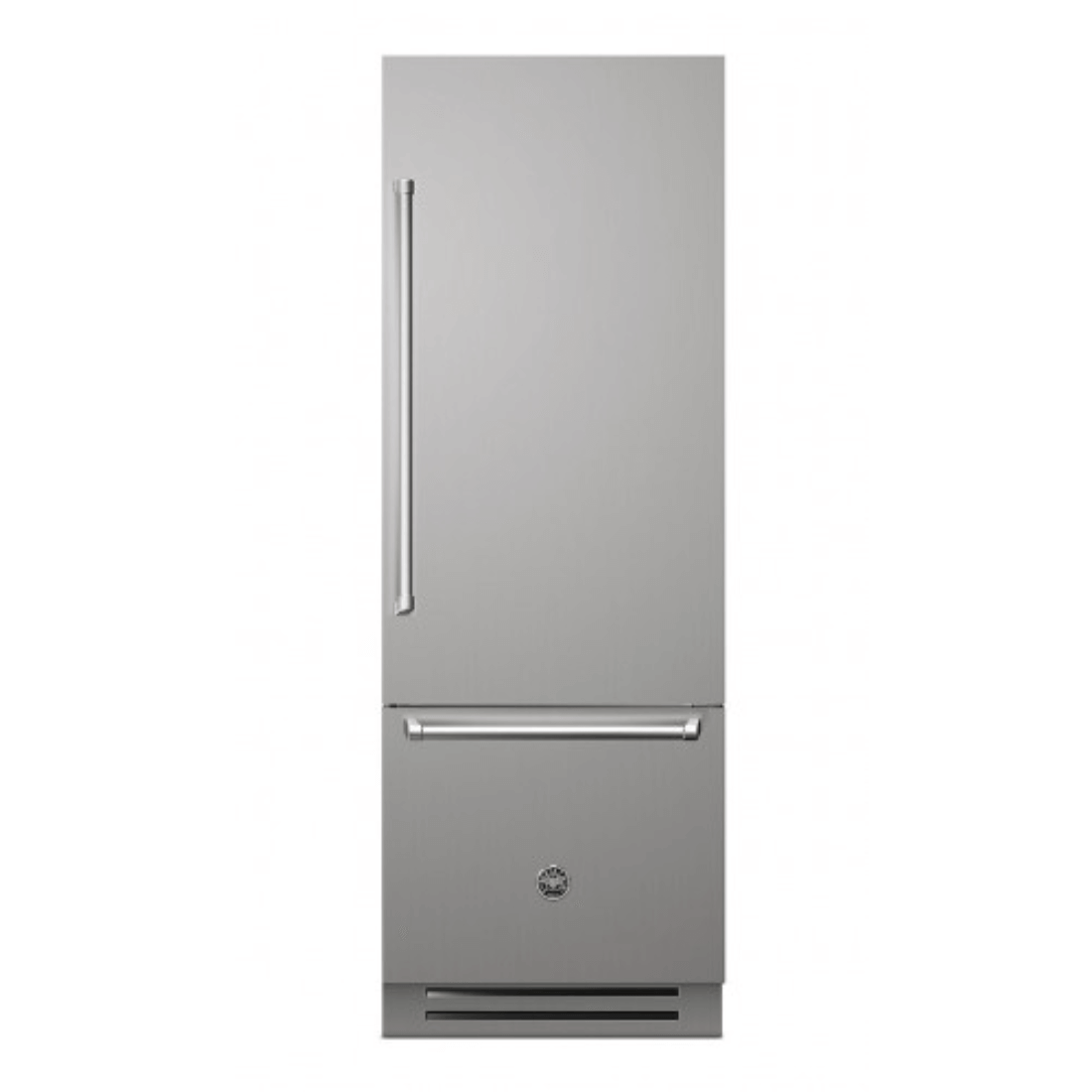 Refrigerador Bertazzoni Master 473 litros com acabamento em inox 304 e design moderno, abertura à direita.